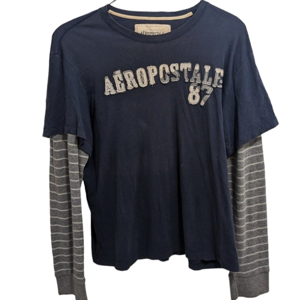 Y2K Aeropostale Layered Long Sleeve Mens XL - Picture 1 of 4